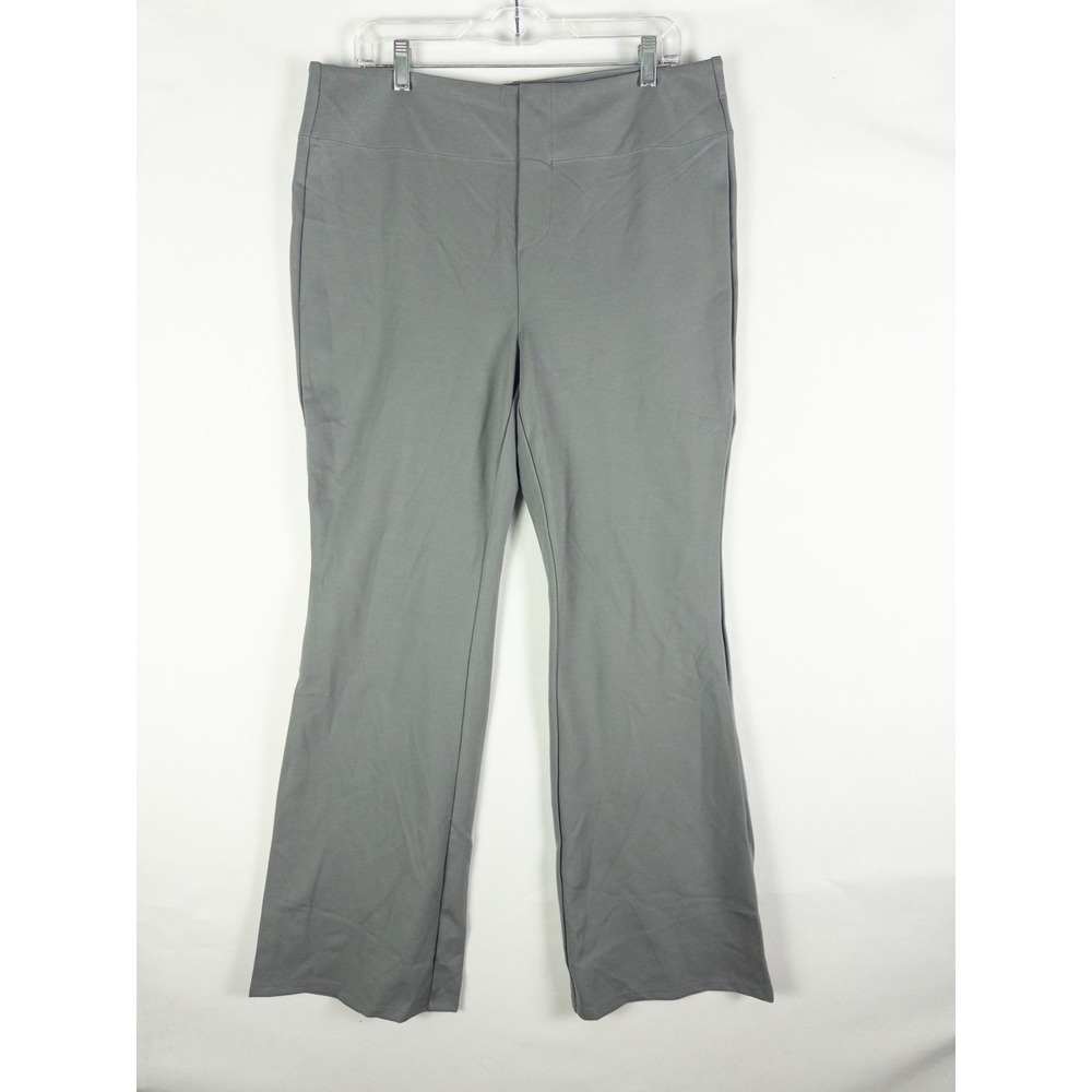 Halara Flare Pants Womens L Gray Stretch Pull-On Bootcut Athleisure Workwear